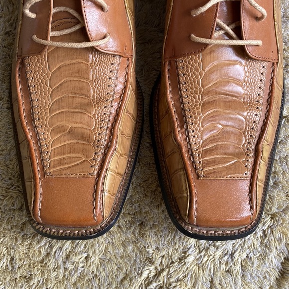 🐊 Stacy Adams Gator Print Dress Shoes 🐊 - Picture 4 of 8
